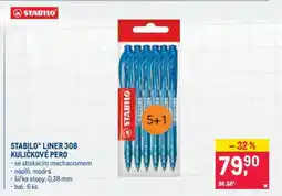 Makro STABILO liner 308 KULIČKOVÉ PERO nabídka