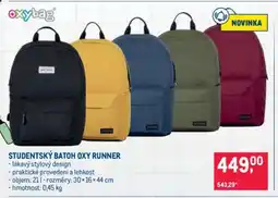 Makro Studentský batoh Oxy Runner nabídka