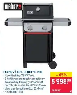 Makro PLYNOVÝ GRIL SPIRIT E-210 nabídka