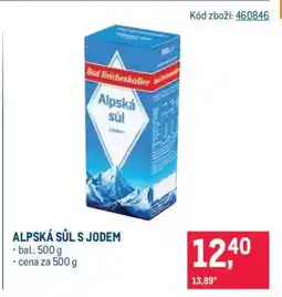 Makro Alpská sůl s jodem nabídka