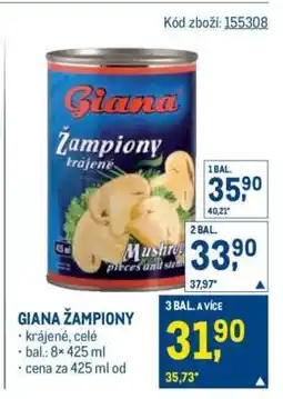 Makro Giana Žampiony nabídka