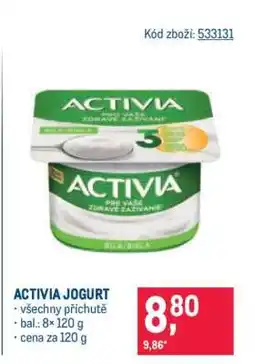 Makro Activia jogurt nabídka