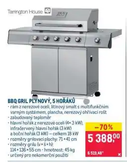 Makro BBQ GRIL PLYNOVÝ, 5 HOŘÁKŮ nabídka