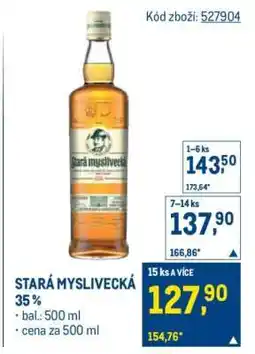 Makro STARÁ MYSLIVECKÁ 35% nabídka