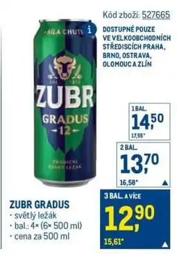 Makro ZUBR GRADUS nabídka