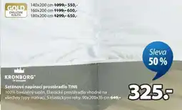 JYSK KRONBORG Saténové napínací prostěradlo TINE nabídka