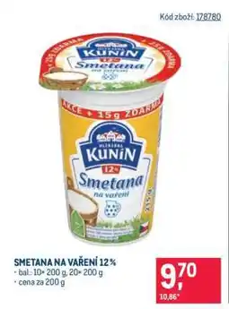 Makro Smetana na vaření 12% nabídka