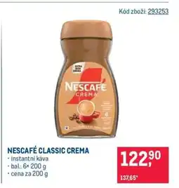 Makro Nescafé Classic, Crema nabídka