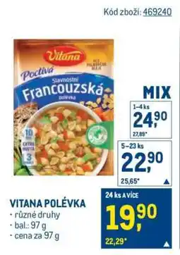 Makro Vitana Polévka nabídka