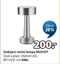 JYSK Dobíjecí stolní lampa MUSVIT nabídka