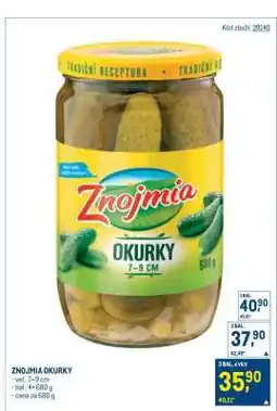 Makro Znojmia Okurky nabídka