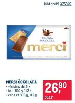 Makro Merci Čokoláda nabídka