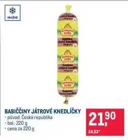 Makro Babiččiny játrové knedlíčky nabídka