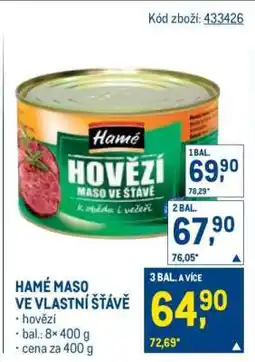 Makro HAMÉ MASO VE VLASTNÍ ŠŤÁVĚ nabídka