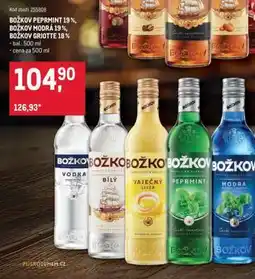 Makro BOŽKOV PEPERMINT 19 %, BOŽKOV MODRÁ 14 %, BOŽKOV GRIOTTE 18 % nabídka