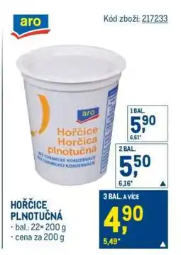 Makro Hořčice plnotučná nabídka