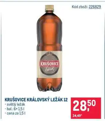 Makro Krušovice Královský ležák 12 nabídka