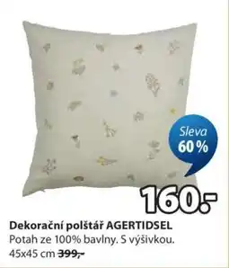 JYSK DEKORAČNÍ POLŠTÁŘ AGERTIDSEL nabídka