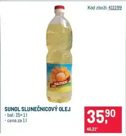 Makro Sunol slunečnicový olej nabídka
