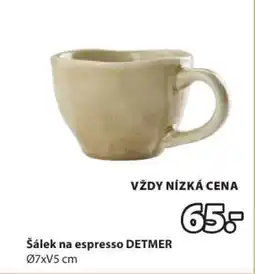 JYSK Šálek na espresso DETMER nabídka