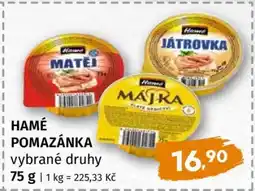 Terno HAMÉ POMAZÁNKA vybrané druhy nabídka