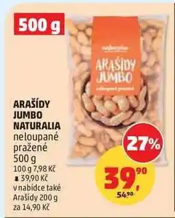 Penny Market ARAŠÍDY JUMBO NATURALIA nabídka
