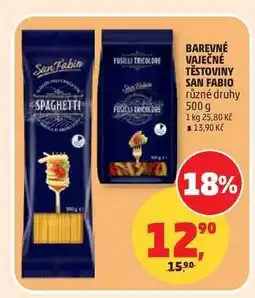 Penny Market BAREVNÉ VAJEČNÉ TĚSTOVINY SAN FABIO nabídka