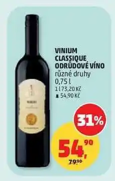 Penny Market VINIUM CLASSIQUE ODRŮDOVÉ VÍNO nabídka