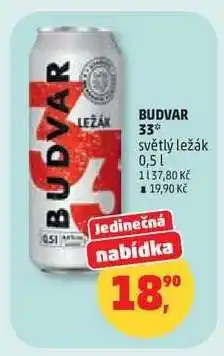 Penny Market Budvar 33 světlý ležák 0,5 l nabídka