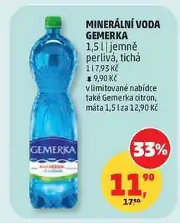 Penny Market MINERÁLNÍ VODA GEMERKA nabídka