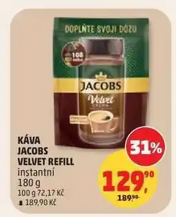 Penny Market Káva Jacobs Velvet Refill nabídka