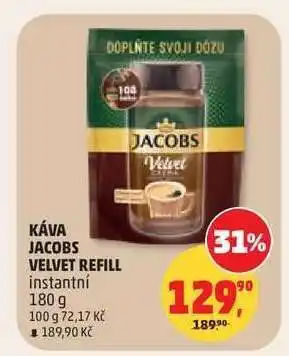 Penny Market Káva Jacobs Velvet Refill nabídka
