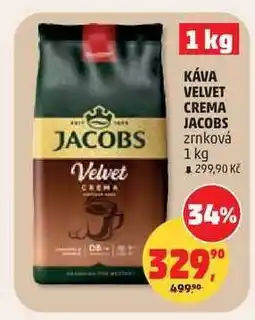 Penny Market KÁVA VELVET CREMA JACOBS zrnková 1 kg nabídka