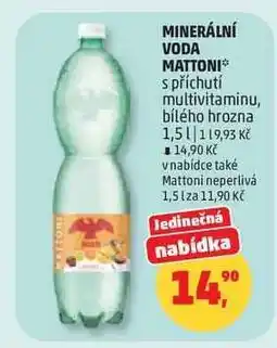 Penny Market MINERÁLNÍ VODA MATTONI nabídka