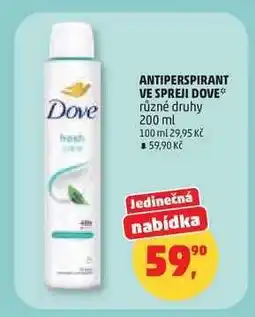 Penny Market Antiperspirant ve spreji Dove nabídka