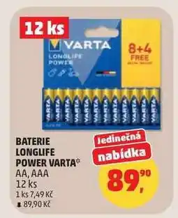 Penny Market BATERIE LONGLIFE POWER VARTA nabídka
