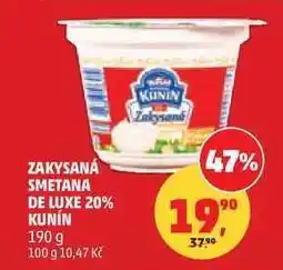 Penny Market ZAKYSANÁ SMETANA DE LUXE 20 % KUNÍN nabídka