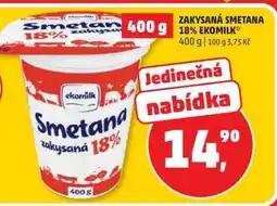 Penny Market ZAKYSANÁ SMETANA 18% EKOMILK nabídka