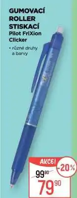 Globus Gumovací roller stiskací Pilot FriXion Clicker nabídka