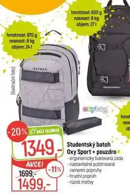 Globus Studentský batoh Oxy Sport + pouzdro nabídka