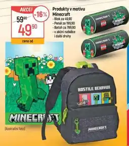 Globus Produkty v motivu Minecraft nabídka