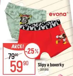 Globus Slipy a boxerky - dětské nabídka