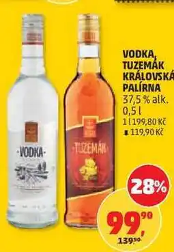 Penny Market VODKA, TUZEMÁK KRÁLOVSKÁ PALÍRNA 37,5% alk nabídka
