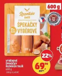 Penny Market VÝBĚROVÉ ŠPEKÁČKY ŘEZNÍKŮV TALÍŘ nabídka