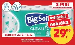 Penny Market TOALETNÍ PAPÍR BIG SOFT CLEAN 3vrstvý, 10 rolí, 165 m nabídka