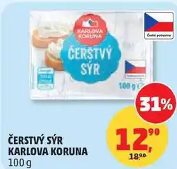 Penny Market ČERSTVÝ SÝR KARLOVA KORUNA nabídka