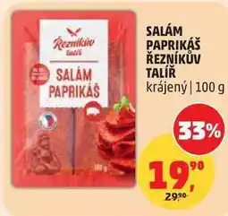 Penny Market SALÁM PAPRIKÁŠ ŘEZNÍKŮV TALÍŘ krájený nabídka