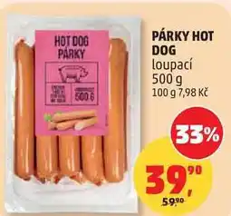 Penny Market PÁRKY HOT DOG loupací nabídka