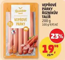 Penny Market VEPŘOVÉ PÁRKY ŘEZNÍKŮV TALÍŘ nabídka