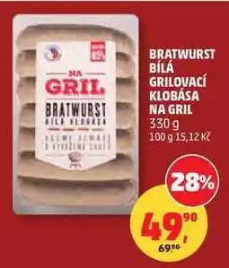 Penny Market BRATWURST BÍLÁ GRILOVACÍ KLOBÁSA NA GRIL nabídka